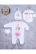 لباس خروجی بیمارستان نوزاد دخترانه  yzc home size dair... با کد YzcTVk1034