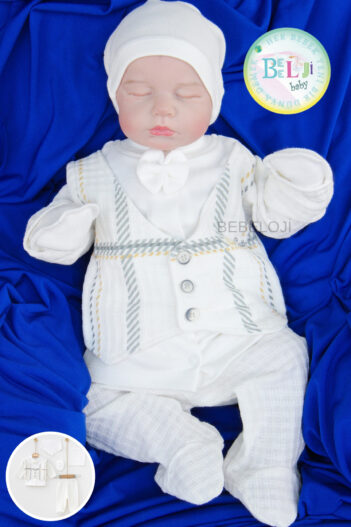 لباس خروجی بیمارستان نوزاد پسرانه بچه شناسی Bebeloji Baby با کد 1275