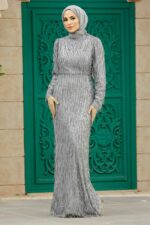 لباس بلند – لباس مجلسی زنانه نوا استایل Neva Style با کد EGS-2314