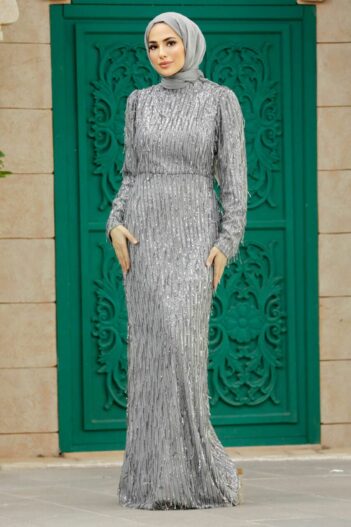 لباس بلند – لباس مجلسی زنانه نوا استایل Neva Style با کد EGS-2314