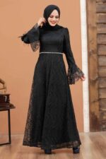 لباس بلند – لباس مجلسی زنانه نوا استایل Neva Style با کد HN-3938