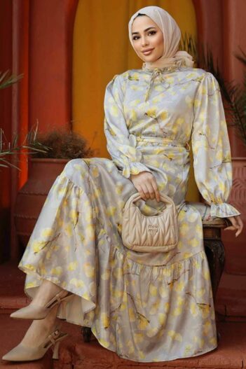 لباس بلند – لباس مجلسی زنانه نوا استایل Neva Style با کد BSL-60901