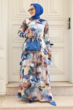 لباس بلند – لباس مجلسی زنانه نوا استایل Neva Style با کد LVD-33079