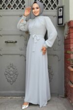 لباس بلند – لباس مجلسی زنانه نوا استایل Neva Style با کد OZD-2703