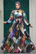 لباس بلند – لباس مجلسی زنانه نوا استایل Neva Style با کد LVD-33092