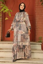 لباس بلند – لباس مجلسی زنانه نوا استایل Neva Style با کد ANT-23155