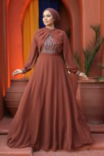 لباس بلند – لباس مجلسی زنانه نوا استایل Neva Style با کد FY-25886