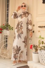 لباس بلند – لباس مجلسی زنانه نوا استایل Neva Style با کد ANT-34467