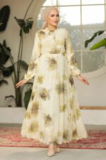 لباس بلند – لباس مجلسی زنانه نوا استایل Neva Style با کد ANT-50356