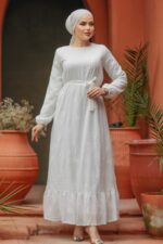 لباس بلند – لباس مجلسی زنانه نوا استایل Neva Style با کد ANT-22663