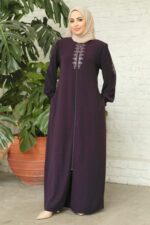 مانتو یا عبا زنانه نوا استایل Neva Style با کد HMY-45274