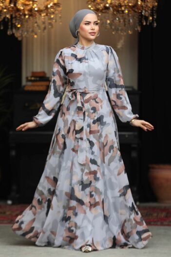 لباس بلند – لباس مجلسی زنانه نوا استایل Neva Style با کد LVD-30059