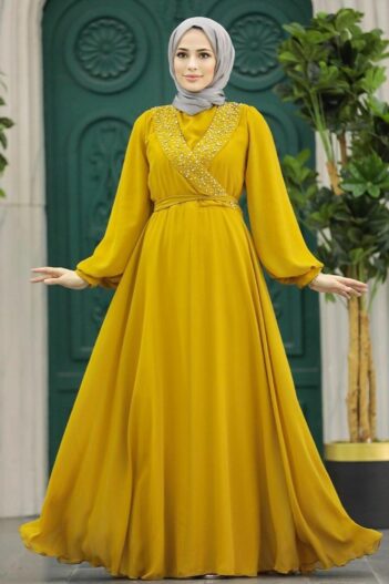 لباس بلند – لباس مجلسی زنانه نوا استایل Neva Style با کد PPL-22153