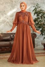 لباس بلند – لباس مجلسی زنانه نوا استایل Neva Style با کد FY-25822