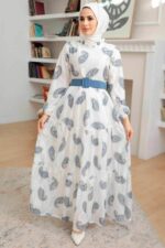 لباس بلند – لباس مجلسی زنانه نوا استایل Neva Style با کد MDG-1228