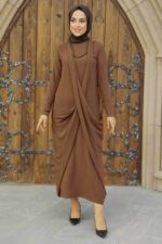 لباس بلند – لباس مجلسی زنانه نوا استایل Neva Style با کد NWK-34281