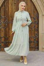 لباس بلند – لباس مجلسی زنانه نوا استایل Neva Style با کد BSL-5720