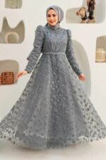 لباس بلند – لباس مجلسی زنانه نوا استایل Neva Style با کد EGS-2238