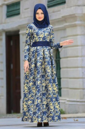 لباس بلند – لباس مجلسی زنانه نایلا کالکشن Nayla Collectıon با کد MGR-82453|00004_Lacivert