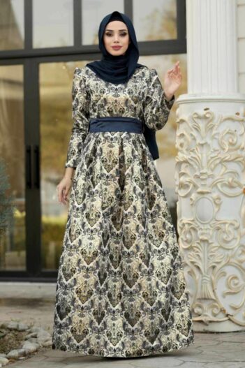 لباس بلند – لباس مجلسی زنانه نایلا کالکشن Nayla Collectıon با کد MGR-82454|00004_Lacivert