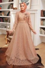 لباس بلند – لباس مجلسی زنانه نوا استایل Neva Style با کد EGS-22421