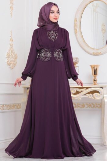 لباس بلند – لباس مجلسی زنانه نوا استایل Neva Style با کد PPL-9118