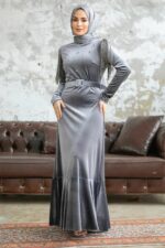 لباس بلند – لباس مجلسی زنانه نوا استایل Neva Style با کد OZD-3748