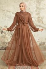 لباس بلند – لباس مجلسی زنانه نوا استایل Neva Style با کد FY-25841