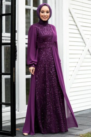 لباس بلند – لباس مجلسی زنانه نوا استایل Neva Style با کد ARM-5408