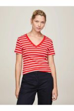 تیشرت زنانه تامی هیلفیگر Tommy Hilfiger با کد WW0WW405840FA-TH