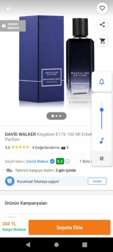 عطر مردانه دیوید واکر David Walker اورجینال E-176 DW 100 photo review