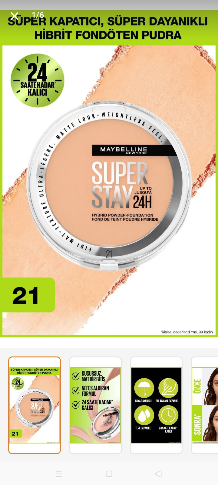 پودر  میبلین نیویورک Maybelline New York اورجینال SSHBRTPF photo review