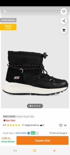 بوت زنانه اسکیچرز Skechers اورجینال 117259 BLK photo review