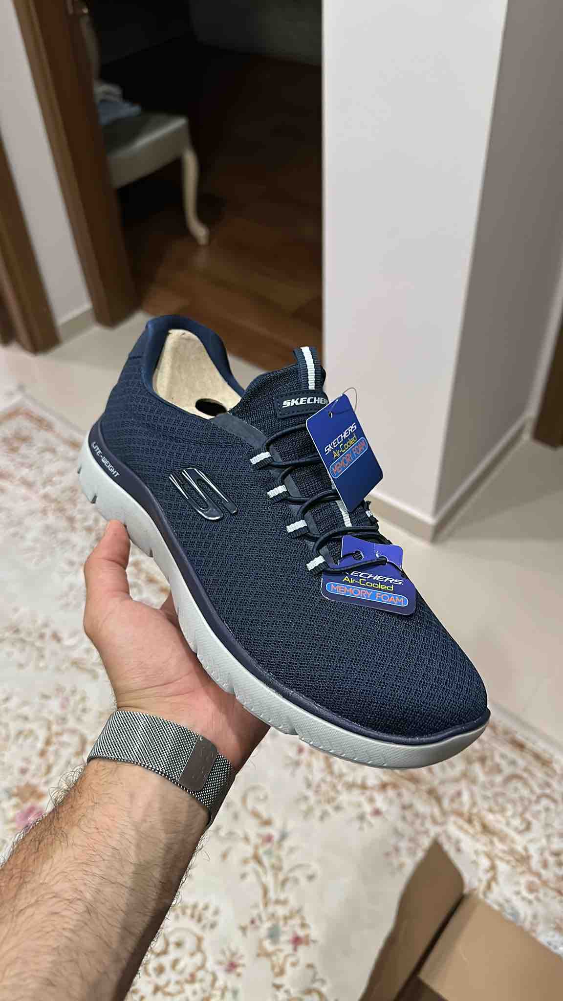 کفش پیاده روی مردانه اسکیچرز Skechers اورجینال 52811TK-NVY photo review