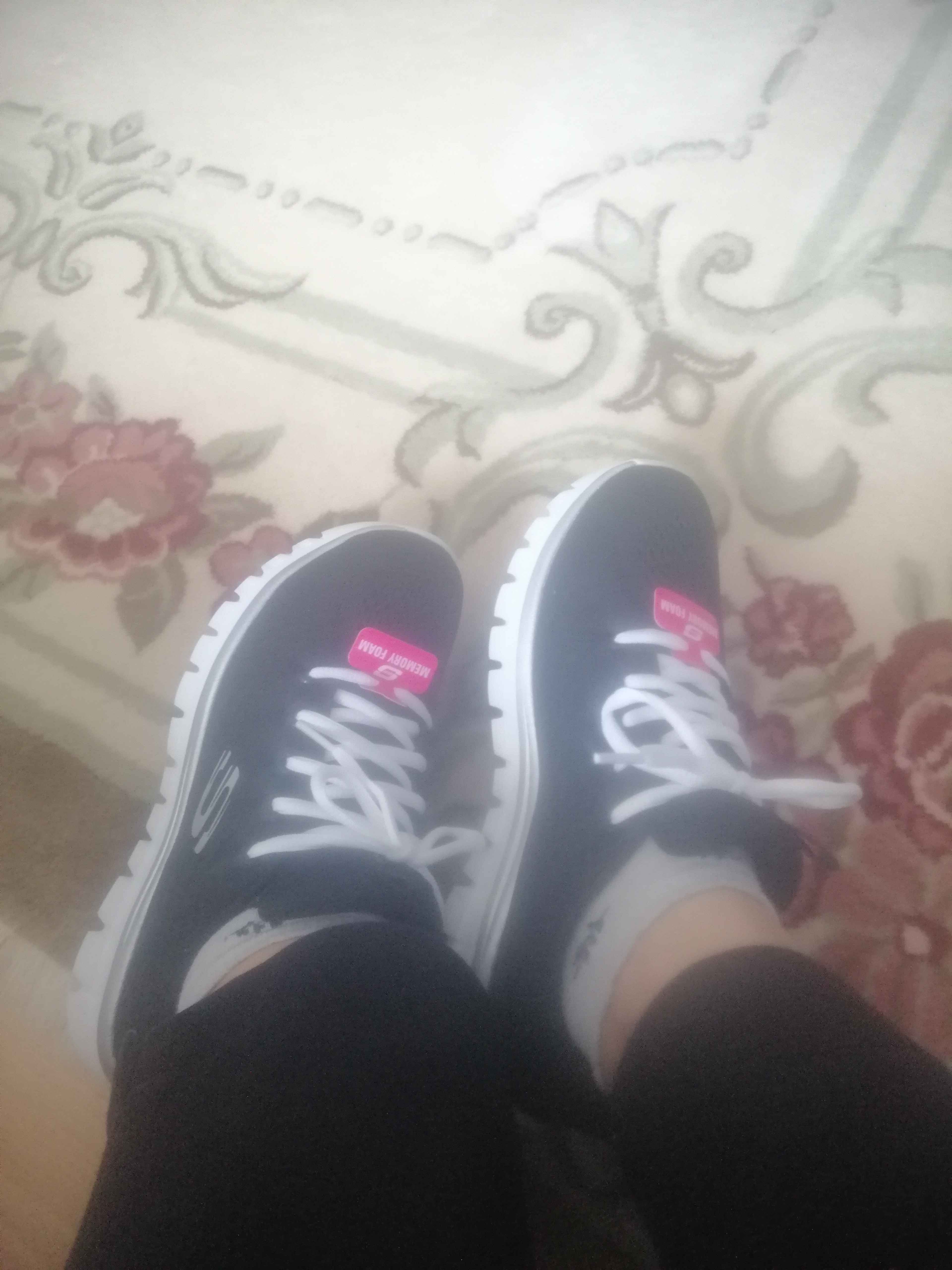 اسنیکر زنانه اسکیچرز Skechers اورجینال 12615 BKW photo review